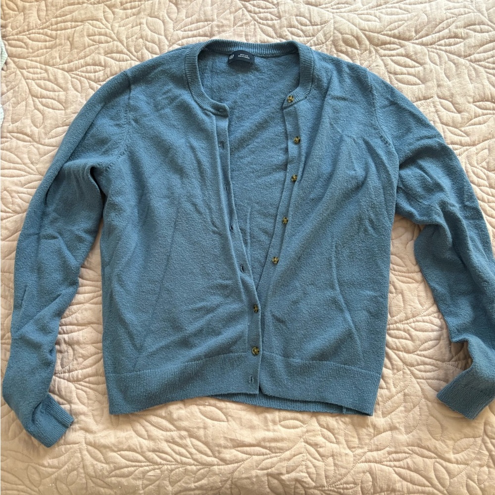 GAP Women's Teal Cardigan Sweater